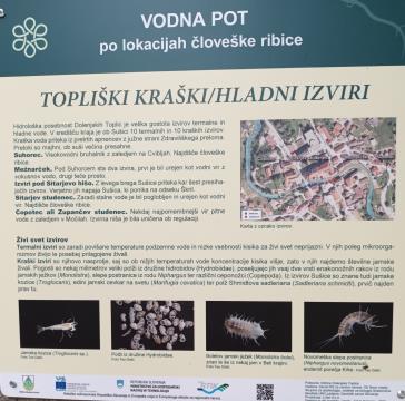 Vodna pot, informativna tabla